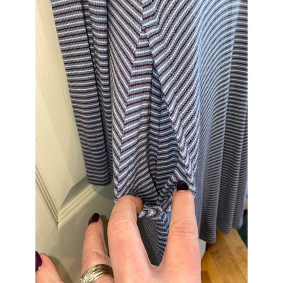 Toad&Co | Flint Stone Stripe Pocket Daisy Rib Swing Dress Size Small - Picture 5 of 8